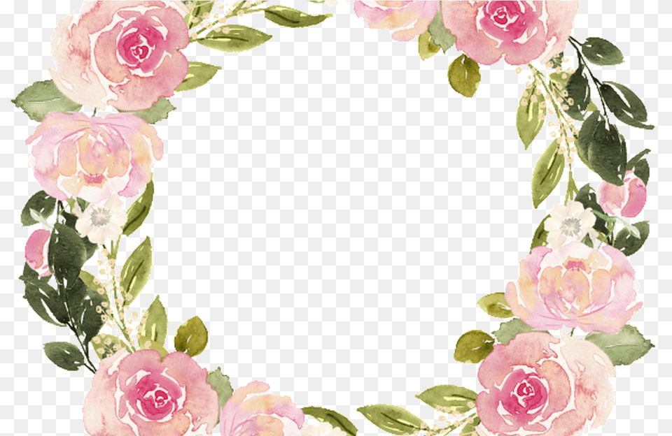 Clipart Resolution Pink Flowers Wreath, Flower, Plant, Rose, Art Free Png Download