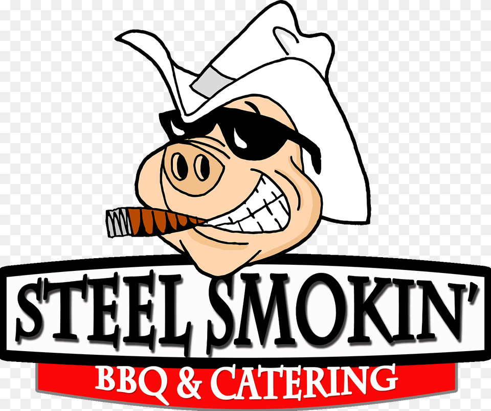 Clipart Resolution Steel Smokin Bbq Logo, Clothing, Hat, Advertisement, Face Free Png Download