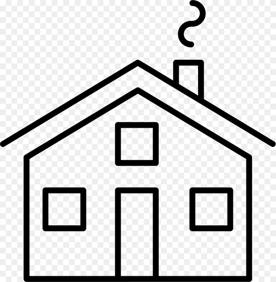 Clipart Resolution House Icon Black Outline, Nature, Outdoors, Countryside, Architecture Free Png Download