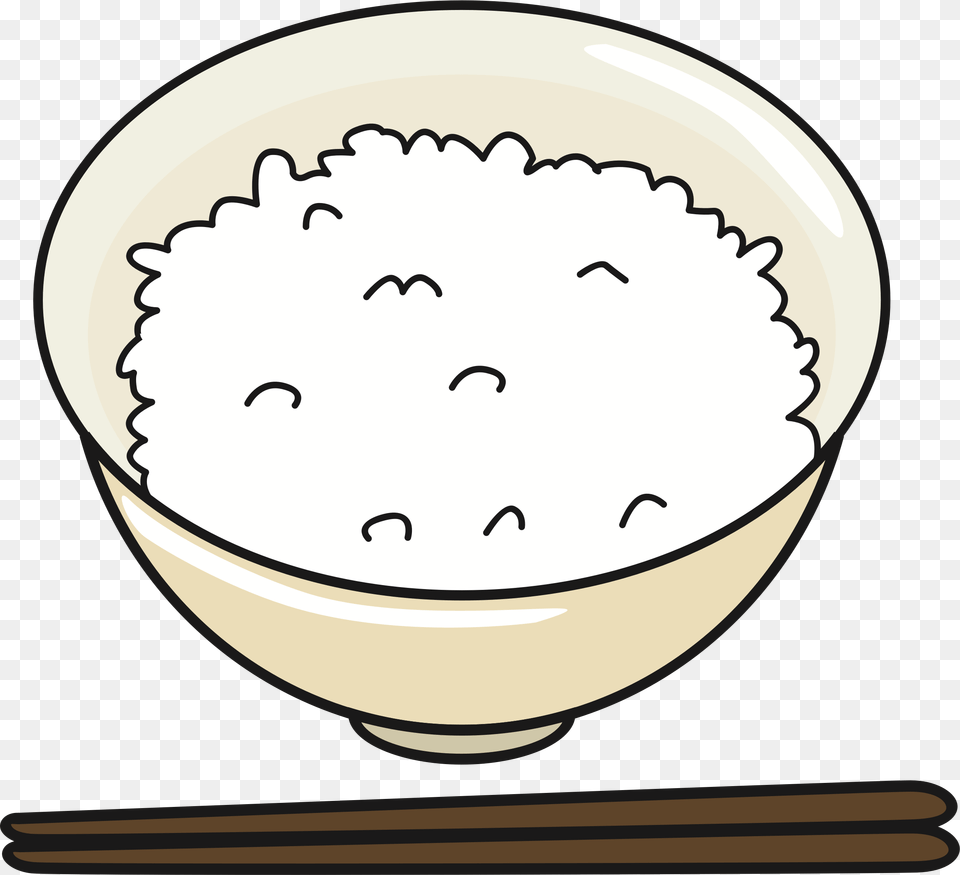 Clipart Rice Bowl Clip Art Plate Of Kid Winging, Soup Bowl, Stencil, Food, Meal Free Png Download