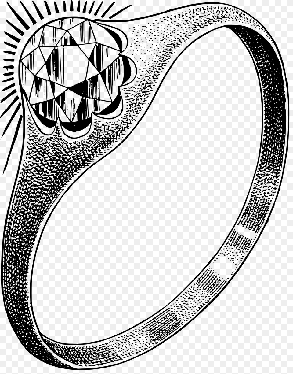 Clipart Ring Black And White, Gray Free Transparent Png