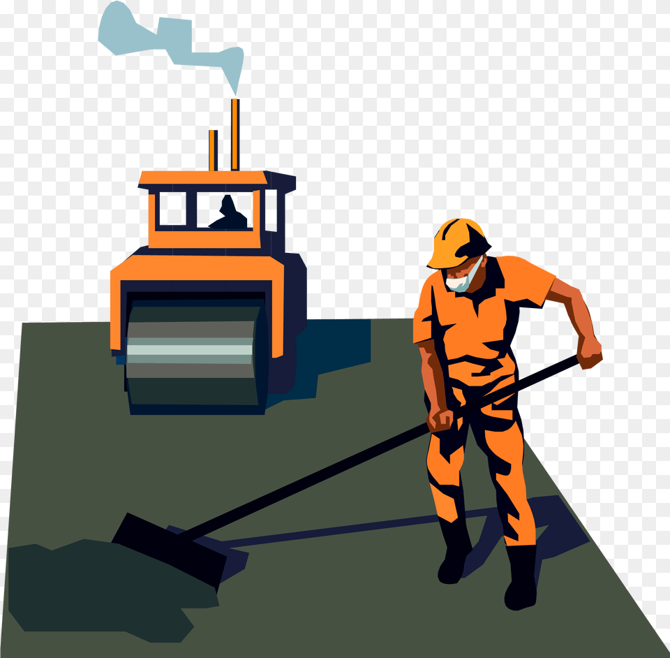 Clipart Road Asphalt Road, Person, Worker, Adult, Cleaning Free Png