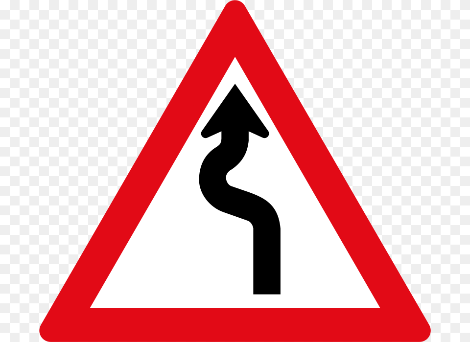 Clipart Road Winding Road Sharp Junction Road Sign, Symbol, Road Sign Free Png