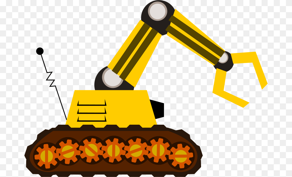 Clipart Robot With A Claw Silveira Neto, Construction, Bulldozer, Machine, Dynamite Free Transparent Png