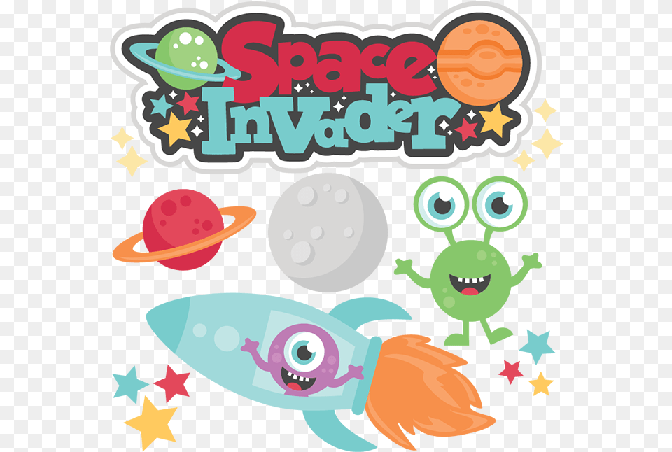 Clipart Rocket Space Invaders Download Full Size Miss Kate Cuttables Space, Baby, Person, Machine, Wheel Free Transparent Png
