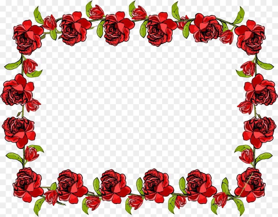 Clipart Rose Clear Background Flower Frame Clear Background, Plant, Art, Floral Design, Graphics Free Png