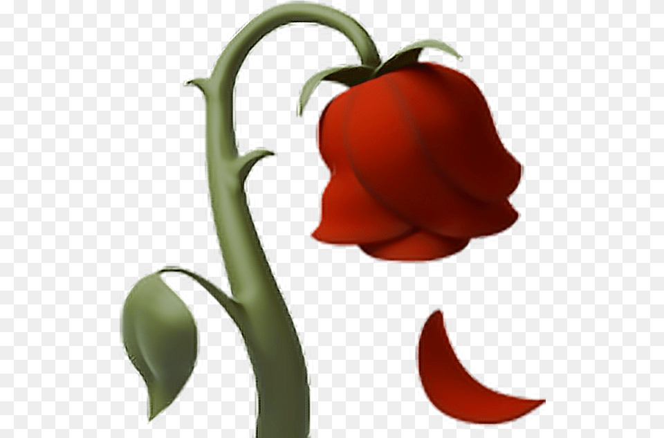 Clipart Rose Dead Transparent Iphone Rose Emoji, Flower, Petal, Plant Free Png