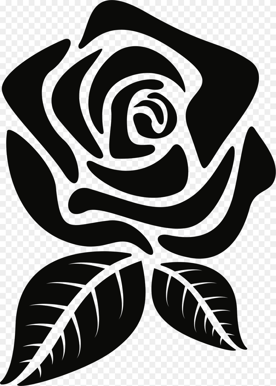 Clipart Rose Silhouette Of A Rose, Flower, Plant, Art, Drawing Free Png