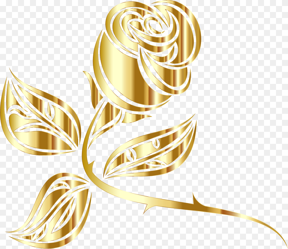 Clipart Rose Thorn Gold Roses Clip Art, Pattern, Graphics, Floral Design, Flower Free Png Download