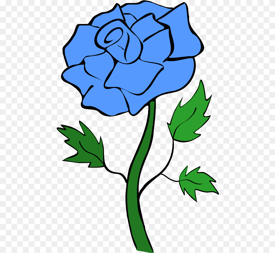 Clipart Roses Animated Blue Rose Cartoon, Flower, Geranium, Plant, Person Free Transparent Png