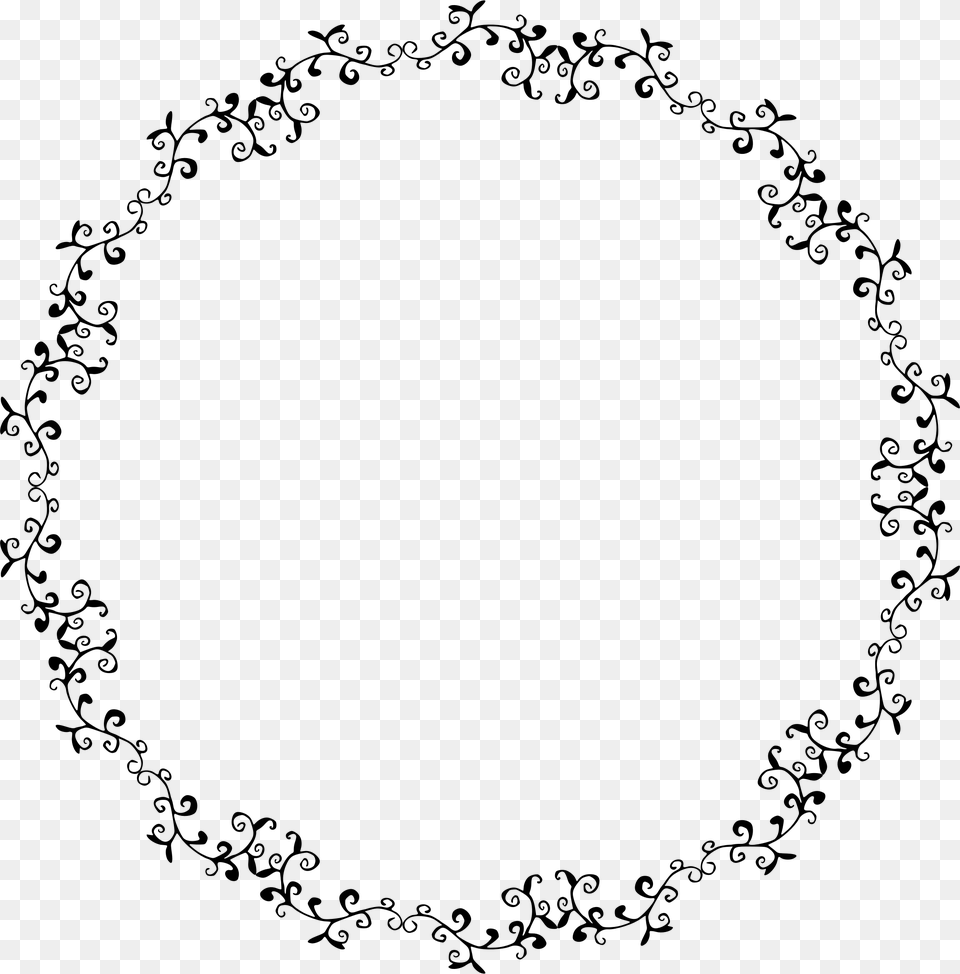 Clipart Round Border Frame, Gray Png Image