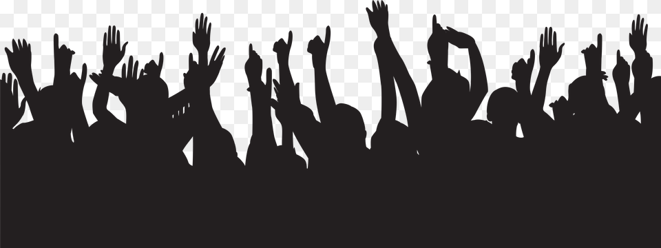 Clipart Royalty Download Party People Hands Up Party People Silhouette, Concert, Crowd, Person, Audience Free Transparent Png