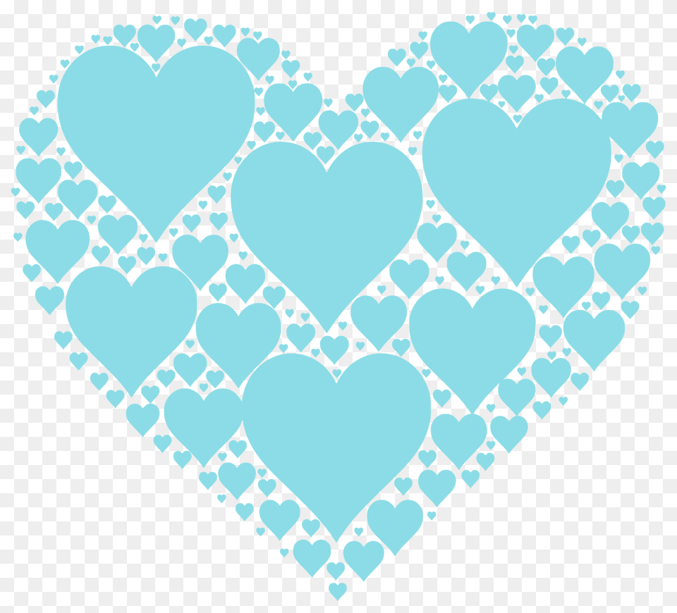 Clipart Royalty Svg Blue Valentines Day Hearts, Heart, Pattern, Turquoise Free Png Download
