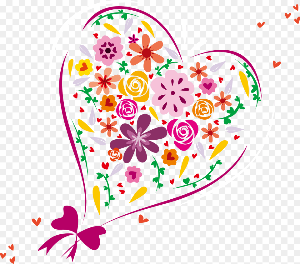 Clipart Royalty Heart Euclidean Clip Art Shaped Flower Vector Love, Floral Design, Graphics, Pattern Free Transparent Png