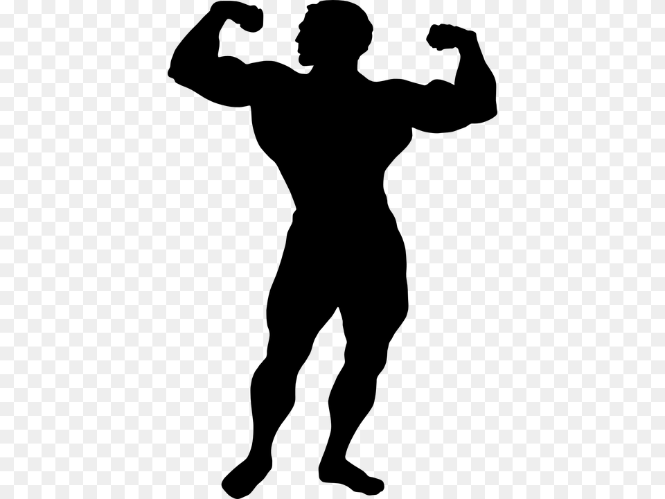 Clipart Royalty Library Muscle Images Muscle Man Clipart, Gray Png Image