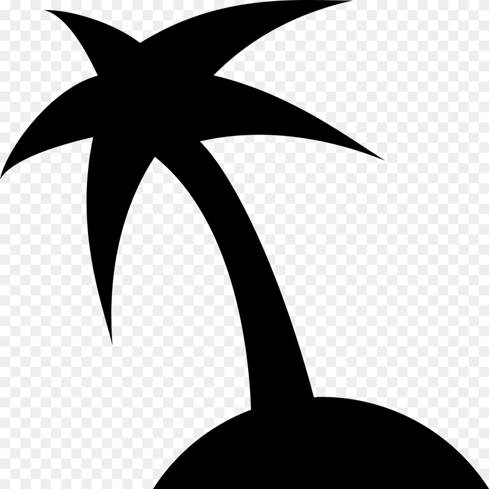 Clipart Royalty Library Shapes Svg Palm Tree Palm Tree Symbol, Gray Free Png Download