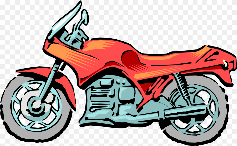 Clipart Royalty Stock Or Motorbike Image Illustration Motorcycle, Transportation, Vehicle, Machine, Spoke Free Png