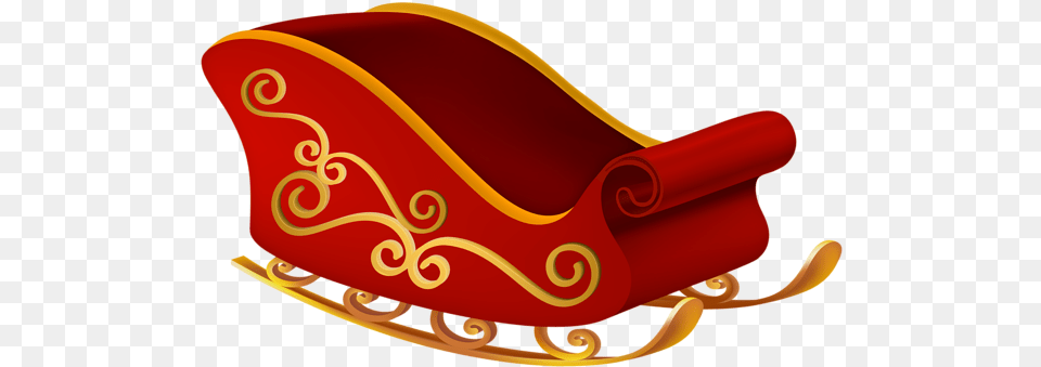 Clipart Santa Sleigh In Pack 5402 Transparent Christmas Santa Sleigh, Furniture, Dynamite, Weapon, Rocking Chair Free Png Download