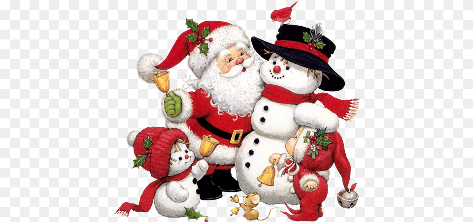 Clipart Santa Snowman Cute Snowman Santa Merry Christmas, Nature, Outdoors, Winter, Snow Free Transparent Png