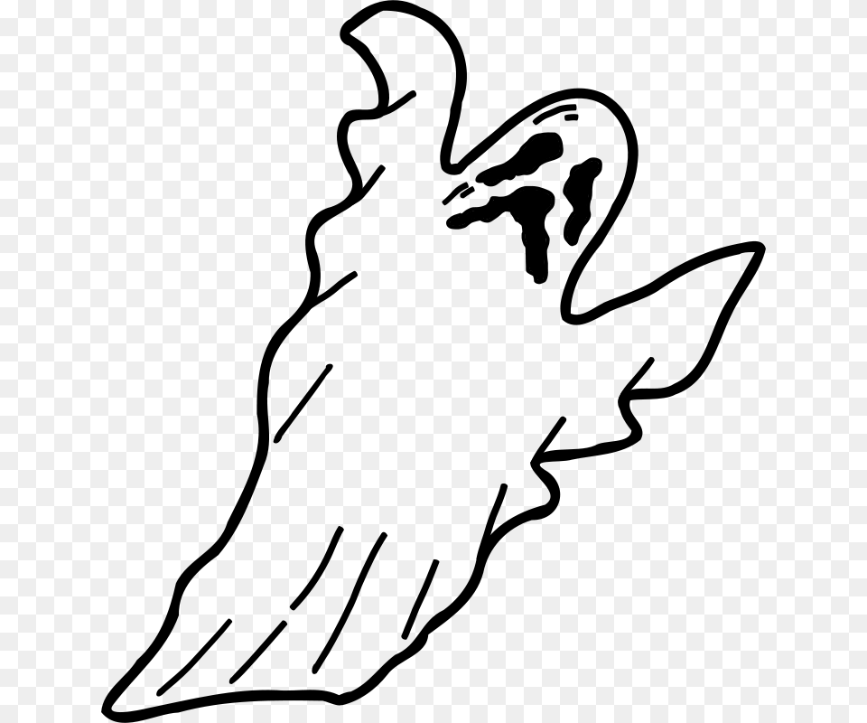Clipart Scary Ghost Naoshika, Gray Free Png Download