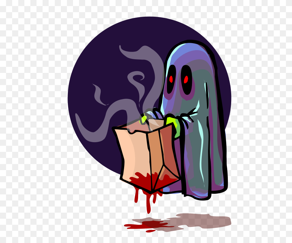 Clipart Scary Ghost Trick Or Treating Liftarn, Animal, Bear, Mammal, Wildlife Free Transparent Png