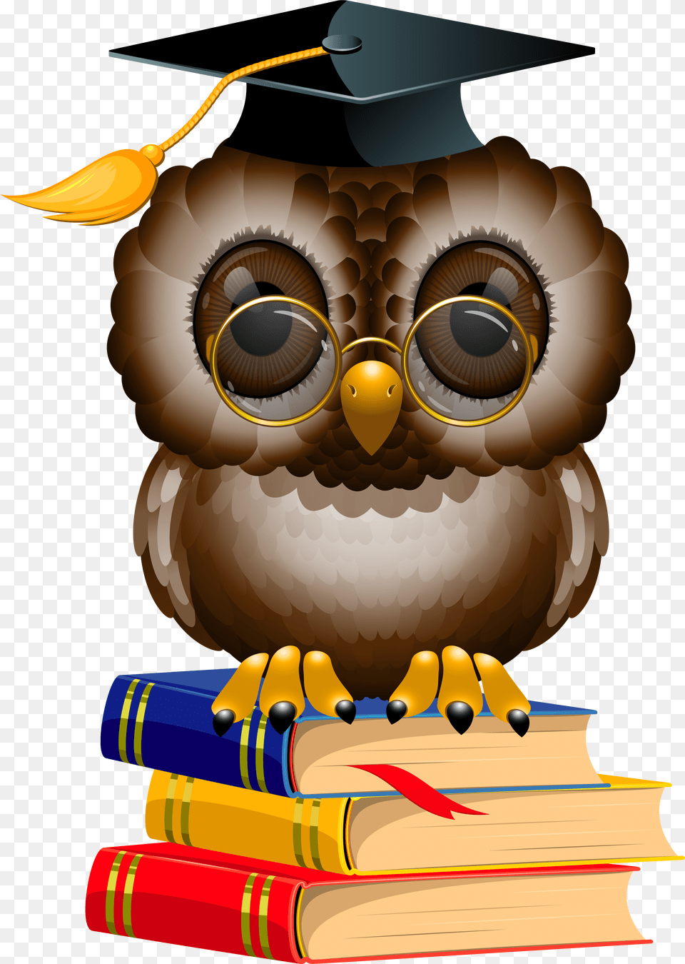 Clipart School Books Royalty Library Owl With Owl With Books, People, Person Free Transparent Png
