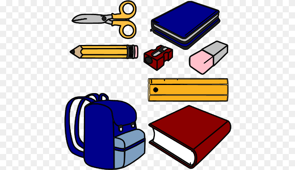 Clipart School Supplies, Scissors, Bag Png