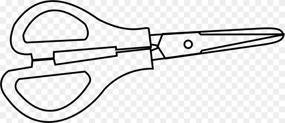 Clipart Scissors Drawing Sketch, Gray Free Png Download