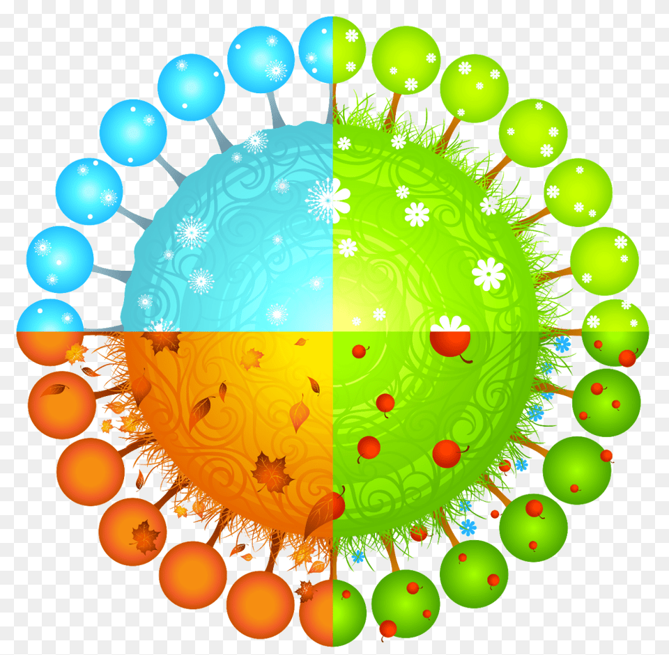 Clipart Seasons Of The Year, Sphere, Art, Graphics, Pattern Png Image