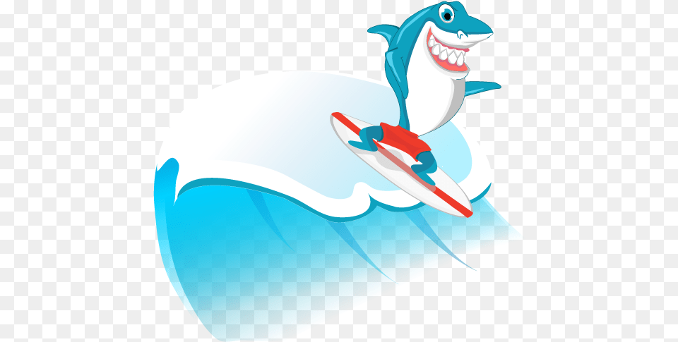 Clipart Shark Surfing Cartoon, Water Sports, Water, Swimming, Sport Free Transparent Png