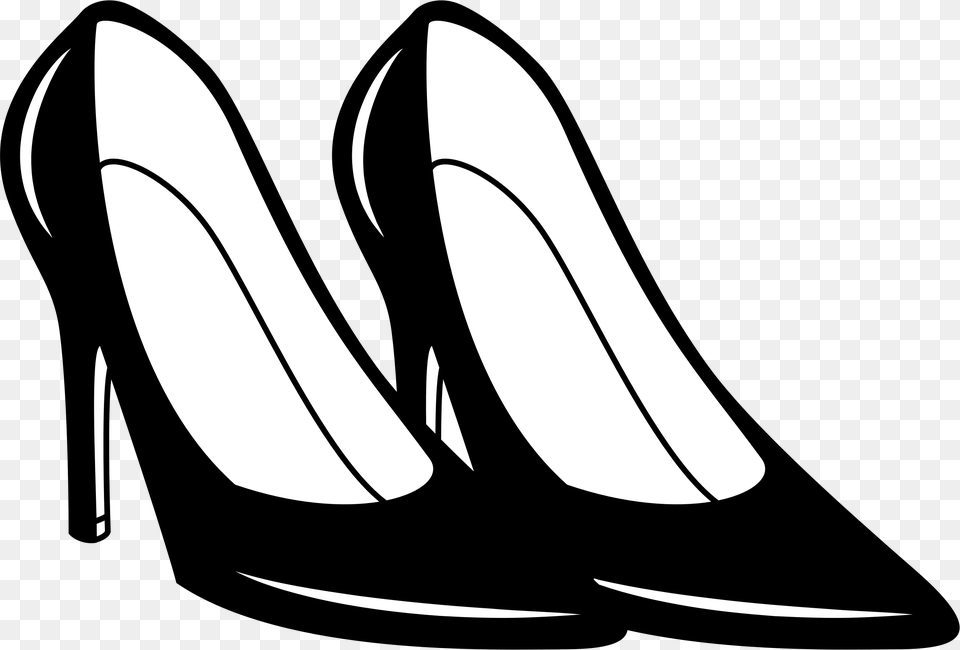 Clipart Shoes High Heel High Heels Clipart Black And White, Clothing, Footwear, High Heel, Shoe Png