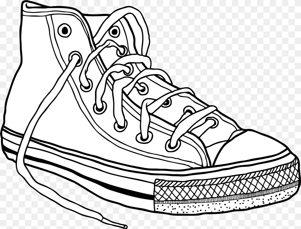 Clipart Shoes Line Art Transparent Shoe Drawing, Clothing, Footwear, Sneaker, Person Free Png