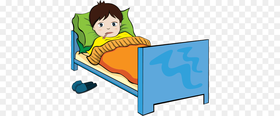 Clipart Sick Child Clip Art Images, Furniture, Baby, Person, Bed Png Image