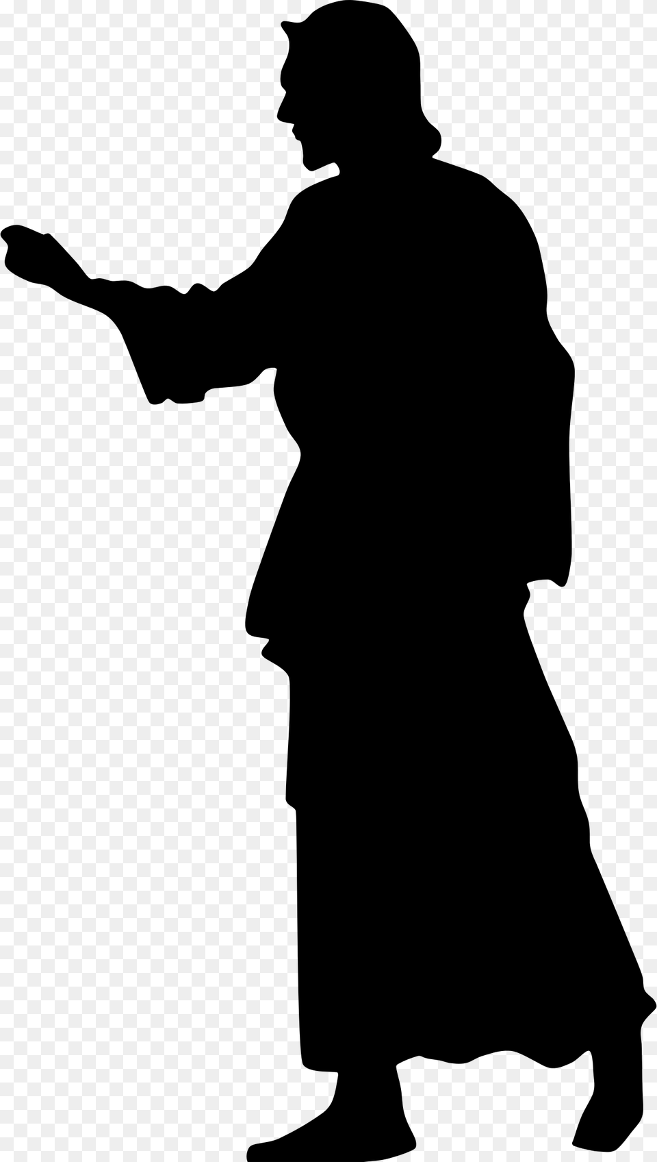 Clipart Silhouette Of Christ, Gray Free Png Download