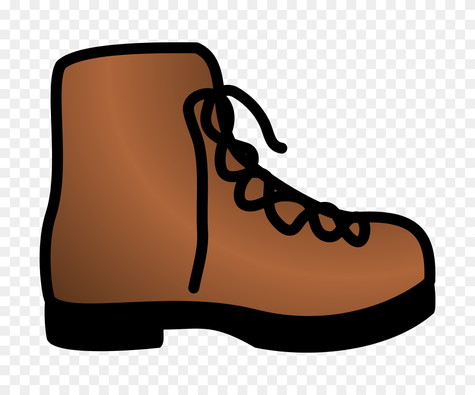 Clipart Simple Brown Boot Pawnk, Clothing, Footwear, Shoe, Sneaker Free Transparent Png
