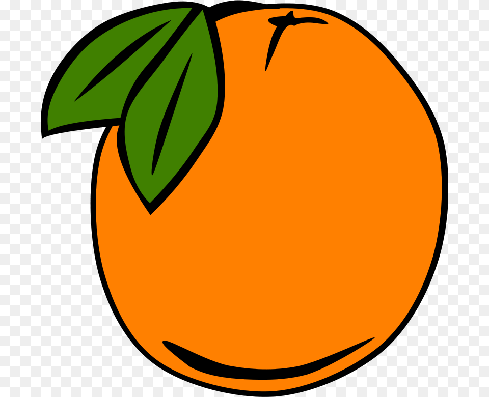 Clipart Simple Fruit Orange Gerald G, Produce, Citrus Fruit, Food, Plant Free Png Download