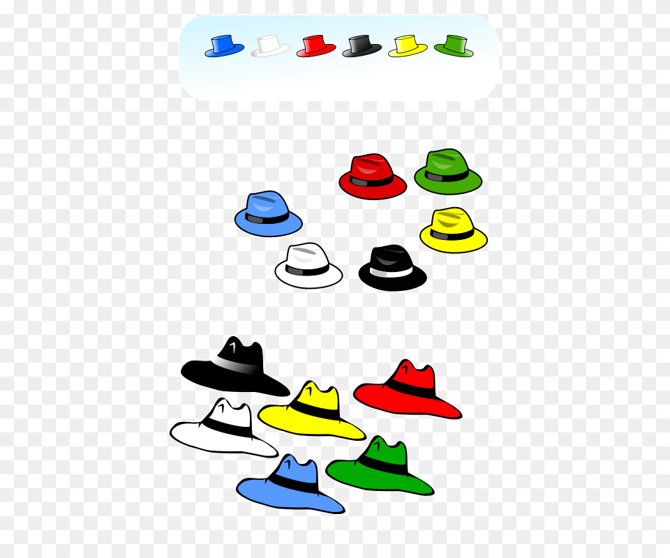 Clipart Six Hats Kattekrab, Clothing, Hat, Water Png