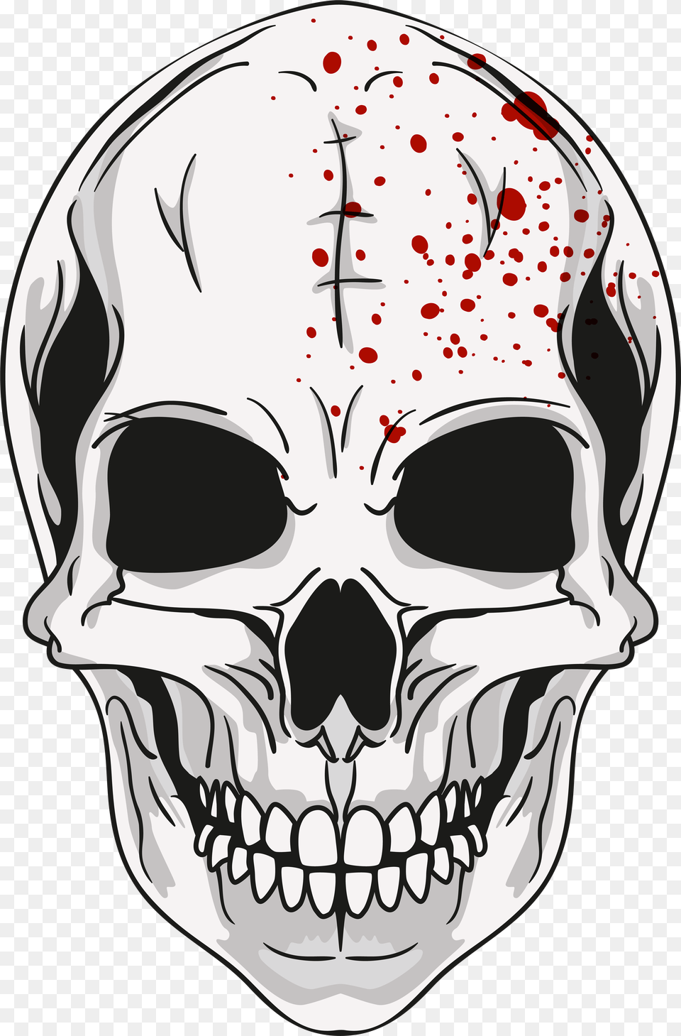 Clipart Skeleton Face Skull For Halloween Clipart, Person, Head Free Transparent Png