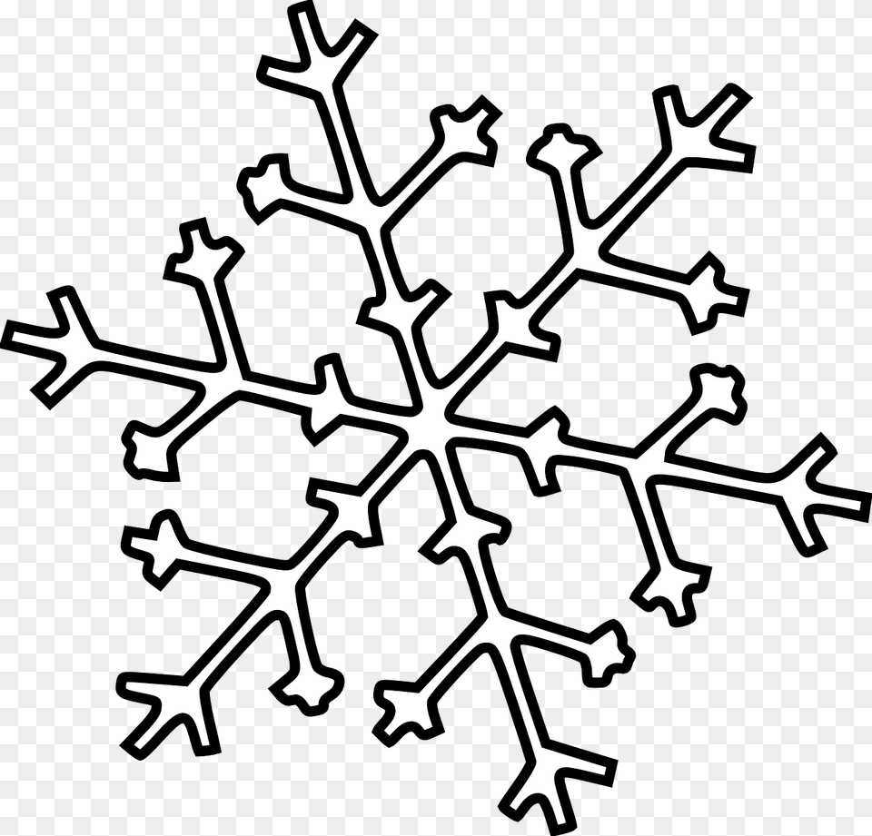 Clipart Sketch Huge Freebie For Snowflake Outline Clip Art, Nature, Outdoors, Snow Png Image