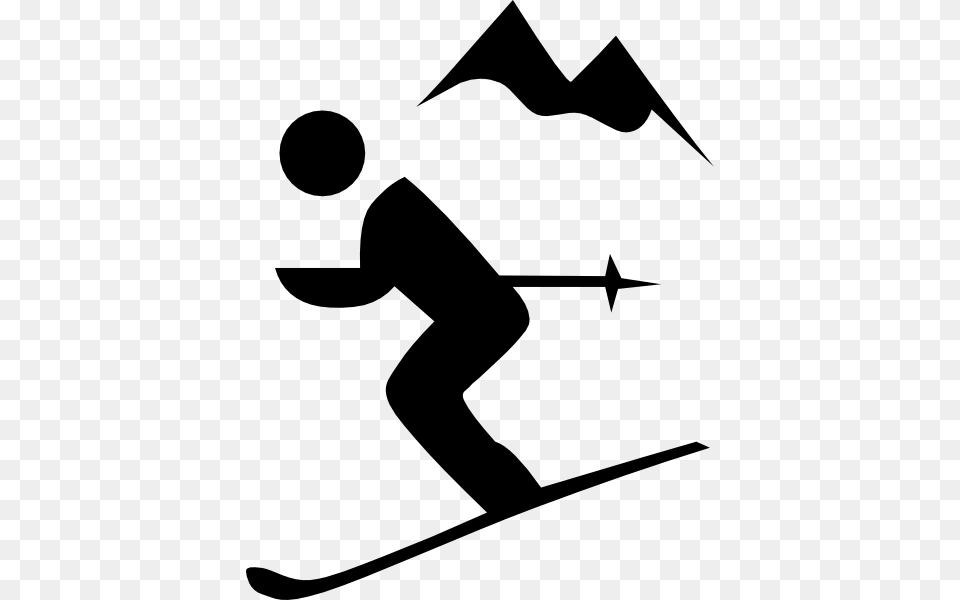 Clipart Skiing, Stencil, Person, People, Fish Png
