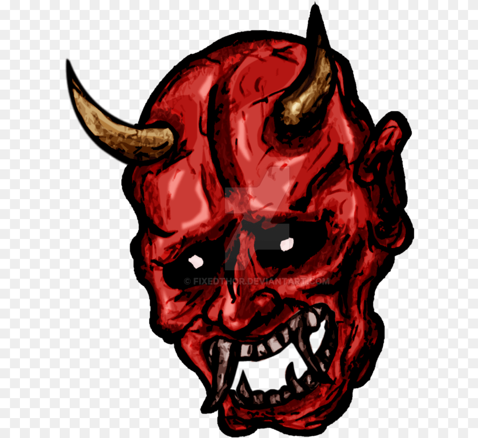 Clipart Skull Demonic Oni Demon Mask, Adult, Male, Man, Person Free Png Download