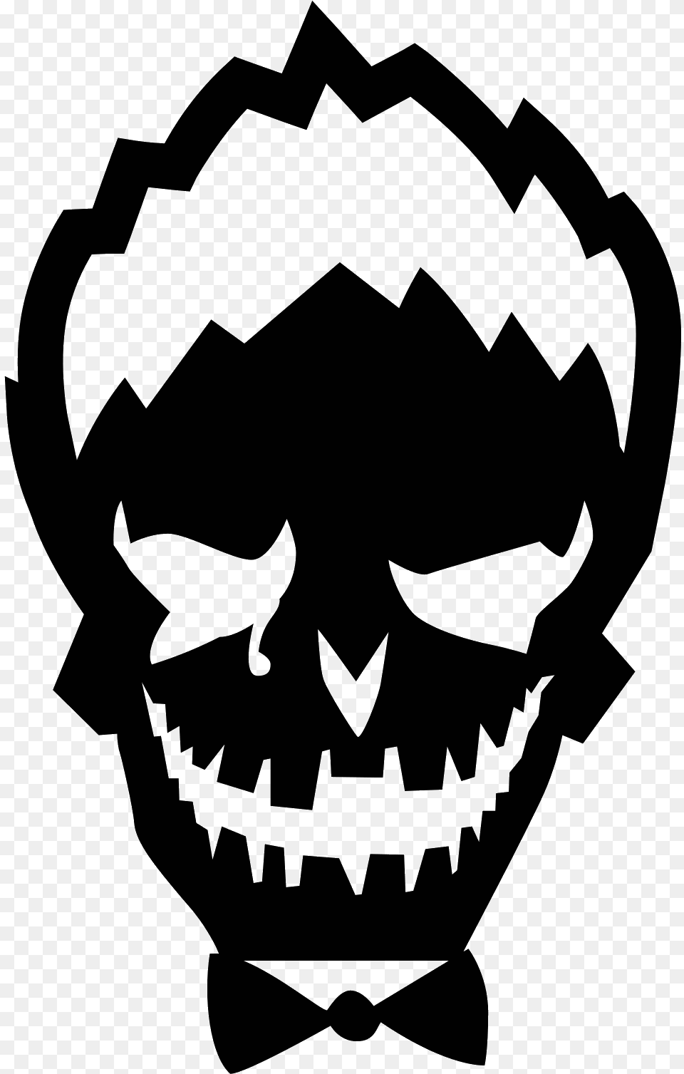 Clipart Skull Joker Joker Face Suicide Squad, Gray Free Png