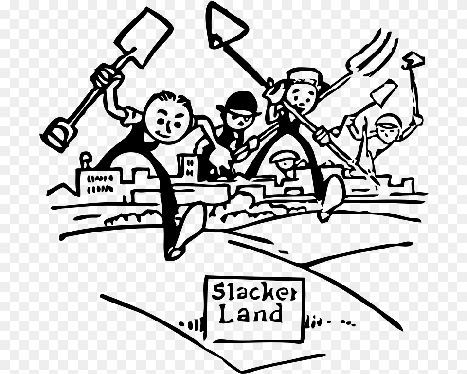 Clipart Slacker Land Slacker, Gray Free Png Download