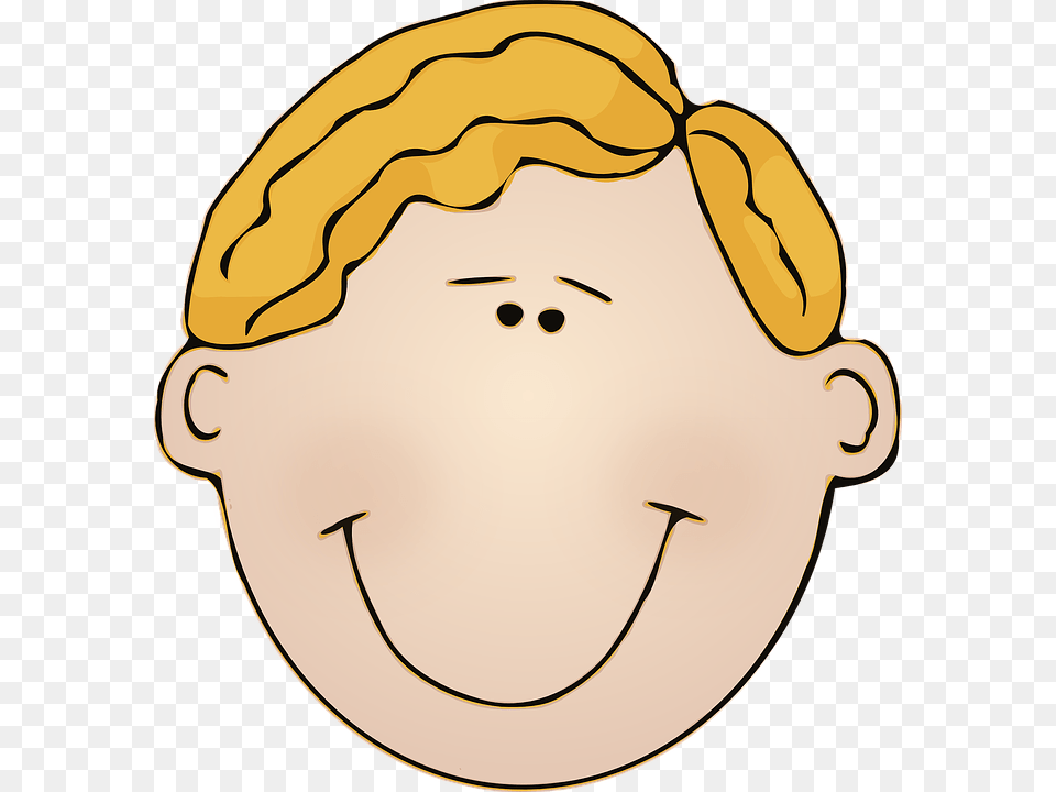 Clipart Smile Cartoon Face Kid Happy Face Clipart, Food, Head, Nut, Person Free Png