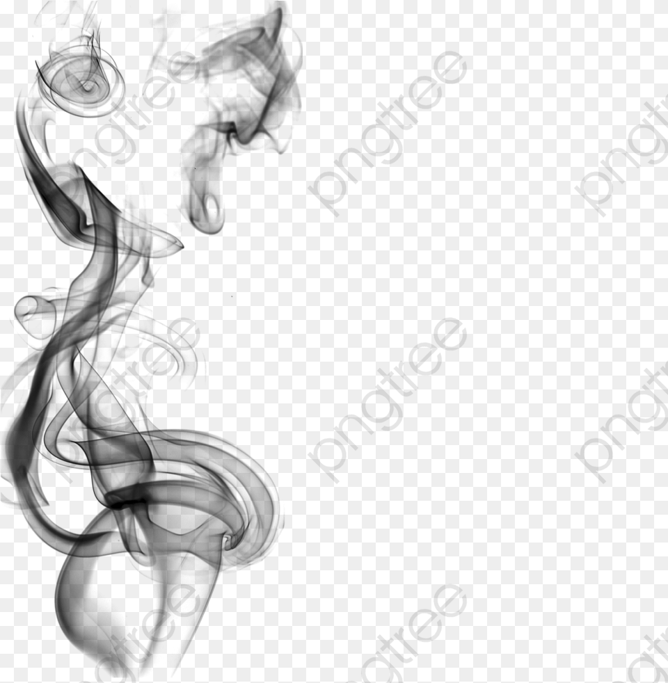 Clipart Smoke Effect Clip Library Stock Black Smoke Smoke Black And White, Lighting, Gray Free Png Download