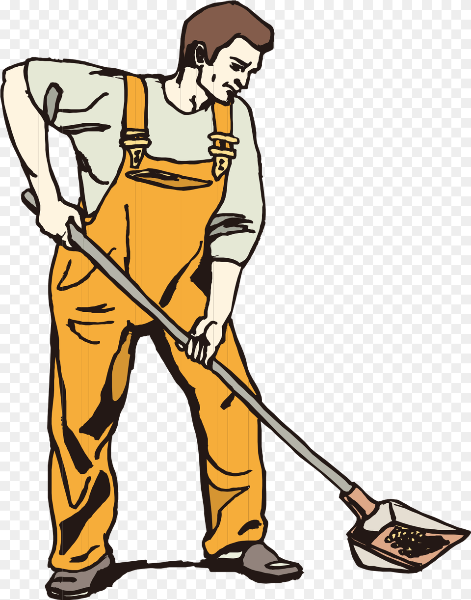 Clipart Snow Snow Plowing Shovel, Cleaning, Person, Adult, Male Free Transparent Png