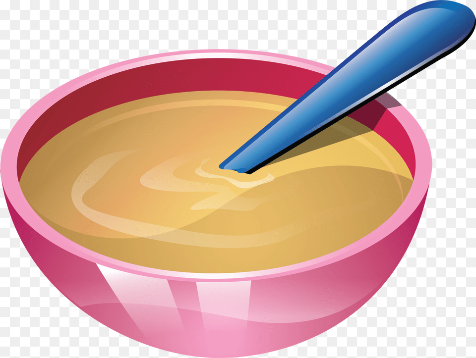 Clipart Soup In Pink Bowl Image Porridge, Custard, Food, Meal, Soup Bowl Free Png