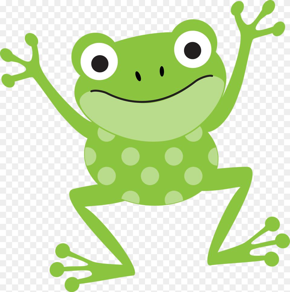 Clipart Speckled Frog, Green, Amphibian, Animal, Wildlife Png