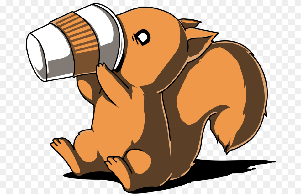 Clipart Squirrel September Squirrel Drinking Coffee Animated, Baby, Person, Animal, Mammal Png