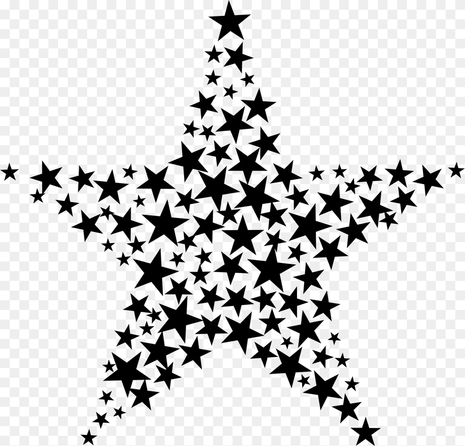 Clipart Star Fractal Star Fractal, Gray Png Image